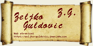 Željko Guldović vizit kartica